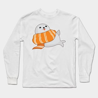 Seal with Scarf Long Sleeve T-Shirt